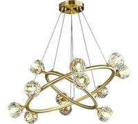 Wmmner Crystal Modern Sputnik Crystal Ceiling Light Fixtures G9 Contemporary D S Lámpara de Techo, (Copre Y Cristal 91 * 30 Cm) Ulz 000612 Led de Doble Cilindro Lámpara de Cristal de Villa Simple Mode