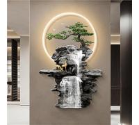 Wmmner Decoración de Pared Luminosa Led, Arte de Pared 3D, Decoración de Pared Creativa, Decoración Del Hogar Simple Y Moderna, Decoración de Pared para Fiestas Y Exposiciones (Gris, 41,3 Pil)/Verde/3