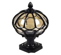 Wmmner Decorar Luz de Columna Al Aire Libre V-Intage Luz de Poste Exterior Mediados de Siglo Globo Moderno Vidrio Muelle Montaje Accesorio de Luz Linterna de Bronce Lámpara de Patio/un Color/18 Cm/7,1