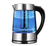 Wmmner Electric Kettle 2L Glass Water Kettle With Led Indicator Light, 1500W Quick Boil Kettle, With Stainless Steel Filter, Inner Lid And Bottom,Cold Touch Handle