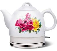 Wmmner Electric Kettle Ceramic Kettle Teapot-Retro 1.2L Stainless Steel Jug,Bpa-Free,Automatic Power Off Fast Boiling Removable Base,Boil Dryion 1350W