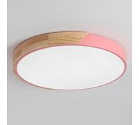 Wmmner Elegant Ceiling Lights Household Modern Flush Lights Dining Room Industrial Ceiling Lighting Fixtures 3 Colors Dimmable Colorful Panel Lamp for Study Villa Bedroom Corridor/Rosa/15.7In