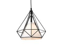 Wmmner Elegant Industrial Lamp Single Head Metal Hanging Lights Modern Chandelier Diamond Smetal Ceiling Lighting Fixture for Kitchen Island Dining Room over Sink