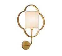Wmmner European Wall Light Modern Minimalism Sconce Wall Lamp Indoor All-Copper Bracke Cloth Lampshade Wall Lighting Embedded Witype Wall Lights Used Compatible With Bedroom Bedside Living Room Bac