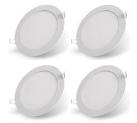 Wmmner Foco Empotrable Comercial Led para Salón, Lámpara Empotrable de Techo, Foco Empotrable de Techo, 1 Paquete/4 Paquetes/3000K/Paquete de 4 de 4 W