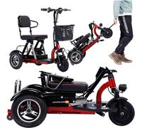 Wmmner Foldable Lightweight 3-Wheel Mobility Scooter - Up To 45Km Battery Life, Comfortable Seat - Perfect For Elderly And Disabled Users - Ideal For Indoor And Outdoor Use