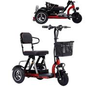 Wmmner Foldable Lightweight 3-Wheel Mobility Scooter - Up To 45Km Battery Life, Comfortable Seat - Perfect For Elderly And Disabled Users - Ideal For Indoor And Outdoor Use