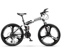 Wmmner Foldable Men's Mountain Bike, 24/26 Inch Mountain Bike Aluminum Mtb Bicycle Cycling Urban Commuter City Bicycle,24-Stage Shift,24Inches