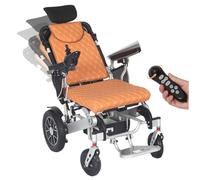 Wmmner Foldable Motorized Electric Wheelchair For Adults Seniors, 150Kg Weight Capacity, 47Cm Width Lightweight Power Wheelchairs, Long Range All Terrain Aluminum Alloy Chair, Adjustable Backrest