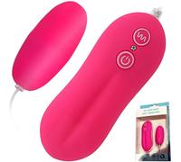 Wmmner Fops Mini Vibrador Bullet Fops Huevo Vibrador para Mujeres 10 Modos Vibración Potente Y Silenciosa Huevo Vibrador Estimulador Clitoral Rosa 6 cm M14