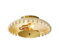 Wmmner French Cream Style Ceiling Light,Home Decorative Modern Flush Mount Ceiling Lamp,E14 Socket Resin Art Ceiling Light Fixture For Living Room Dining Room Bedroom Corridor Children's Room Hallway