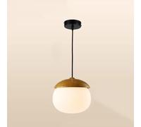 Wmmner Frosted Glass Light Personalized Ceiling Hanging Lamp Single Head Glass Grain Nut Chandelier,Contemporary Dining Room/26Cm