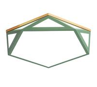 Wmmner Geometric Side Emitting Ceiling Lightarons Bright Fixtures Led Flush Mount Lighting Personalized With Wood Flat Lamp For Closet Dining Room Foyer Kids' Room/Verde/52 Centímetros