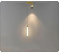 Wmmner Gold Light Room Master Bedroom Head Of a Bed Small Chandelier Modern Minimalist Net Red Simple Long Line Restaurantc,Led Ceiling Lamp/un Color/1Bheadgolden15Cm