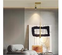 Wmmner Gold Light Room Master Bedroom Head Of a Bed Small Chandelier Modern Minimalist Net Red Simple Long Line Restaurantc,Led Ceiling Lamp/un Color/1 Adelante Dorado 15 cm Ulz 000348 1Dheadgolden15C