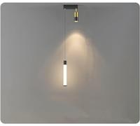 Wmmner Gold Light Room Master Bedroom Head Of a Bed Small Chandelier Modern Minimalist Net Red Simple Long Line Restaurantc,Led Ceiling Lamp/un Color/1 Cabeza Negra 15 cm