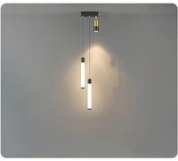 Wmmner Gold Light Room Master Bedroom Head Of a Bed Small Chandelier Modern Minimalist Net Red Simple Long Line Restaurantc,Led Ceiling Lamp/un Color/2Bheadblack15Cm