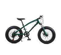 Wmmner Hardtail Mountain Bike 20 Inch For Women, Fat Tire Girls Mountain Bicycle With Front Suspension & Mechanical Disc Brakes, High Carbon Steel Frame & Adjustable Seat,Black,7 Speed/Verde 3/27 Velo
