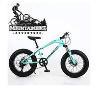 Wmmner Hardtail Mountain Bike 20 Inch For Women, Fat Tire Girls Mountain Bicycle With Front Suspension & Mechanical Disc Brakes, High Carbon Steel Frame & Adjustable Seat,Black,7 Speed/Verde 2/21 Velo