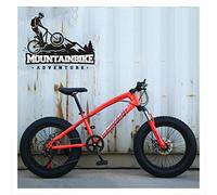 Wmmner Hardtail Mountain Bike 20 Inch For Women, Fat Tire Girls Mountain Bicycle With Front Suspension & Mechanical Disc Brakes, High Carbon Steel Frame & Adjustable Seat,Black,7 Speed/Rojo/7 Velocida