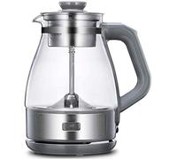 Wmmner Hervidor Eléctrico 1L Hervidor de Vidrio, Caldera de Agua Bpa con Tapa Interior Y Fondo de Acero Inoxidable,Apagado Automático de Ebullición Rápida Y Secado de Ebullición, 600 W