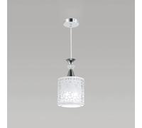 Wmmner Hollow Iron Chandelier Cylindrical Pattern Road Light With Glass Lampshade, E14 Ceiling Lighting Modern Minimalist Hanging Lights,Led Ceiling Lamp/un Color/1 Cabeza