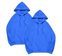 Wmmner Hoodies for Men 2 Pack Plus Size Fall Hoodie Classic Basic Long Sleeve Shirt Men's Plain Drawsthooded Sweatshirt Multipack/Azul/5Xl