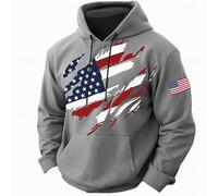 Wmmner Hoodies For Men Big And Tall Pocket Graphic Draw Stoversized Casual Long Sleeve Pullover Comfortable Thermal Hooded Sweatshirt Trendy Basic Hoodies/Gris/3Xl