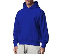 Wmmner Hoodies For Men Fall Fashion Classic Solid Color Trendy Design Draw Stpocket Thermal Long Sleeve Casual Fashion Hoodie Autumn Winter Sweatshirts/Azul/3Xl