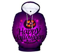 Wmmner Hoodies For Men Funny Halloween Printed Pocket, Cool Graphic Trendy Design Draw Stsweatshirt Trendy Casual Comfy Fall Outdoor Long Sleeve Tops/Púrpura/Xs