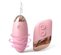 Wmmner Huevo Vibrador para Mujer con Mando a Distancia - Vibrador Remoto para Parejas 12 Modos Vibrador Clítoris Y Punto G Bala Vibradora Impermeable Ipx7 Juguete Sexual Silencioso para Mujer Rojo/Ros