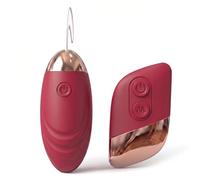 Wmmner Huevo Vibrador para Mujer con Mando a Distancia - Vibrador Remoto para Parejas 12 Modos Vibrador Clítoris Y Punto G Bala Vibradora Impermeable Ipx7 Juguete Sexual Silencioso para Mujer Rojo/Mor