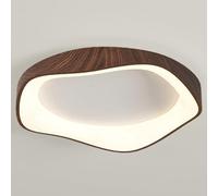 Wmmner Imitation Wood Grain Ceiling Lamp Minimalist Style Panel Lamp Japanese Style Ceiling Flush Lights Three-Tone Light Super Bright Ceiling Light For Study Of Bedroom Hallway Flat Light/Marrón/20.4