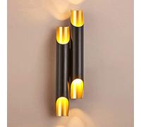 Wmmner Interior 4 Cabezas Led Wall Light Dormitorio Negro Arriba Abajo Luces de Pared Livluminaria Rede Metal para la Sala de Estar