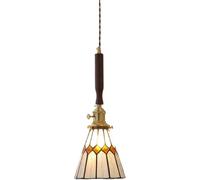 Wmmner Japanese Rustic Brass Glass Light Handmade Art Glass Lampshade Ceiling Hanging Lamp Dining Room Bedroom Small Chandelier,Chandelier