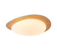 Wmmner Japanese Style Ceiling Lamp Flush Mount Beige White Acrylic Ceiling Light Modern Dimmable Led Ceiling Light Fixture For Living Room Bedroom Dining Room Kitchen Study Room Corridor(Natural,58Cm)