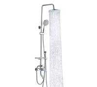 Wmmner Juego de Ducha de Alta Presión - Kit de Tubería de Acero Inoxidable, Sistema de Pulverización Portátil para Baño, Cabezal de Ducha de Lujo con Ajustes Ajustables, Comodidades de Baño de Calidad
