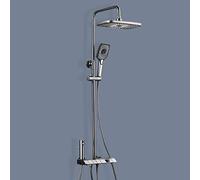 Wmmner Juego de Grifos de Ducha Expuestos Yalsfowe, Sistema de Ducha de Llave de Piano, Pared Mounted, Cabezal de Ducha de Lluvia con Ducha de Mano, Boca de Bañera, Rociador de Bidé, Grifo de Bañera d