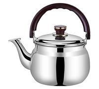 Wmmner Kettle Stove Top Whistling Kettle Silver Camping Teapot Handle Whistling Kettle Thick Stainless Steel Kettles Suitable For Various Stoves Camping Kettle/Plata/1L
