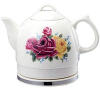 Wmmner Kettles, Ceramic Electric Kettle Cordless Water Teapot, Teapot-Retro Jug, 1000W Water Fast For Tea, Coffee, Soup, Oatmeal-Removable Base, Automatic Power Off,Boil Dry Protection/1L Hopeful
