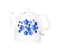 Wmmner Kettles - Electric Ceramic Cordless White Kettle Teapot - Retro 1.0L Jug 1000W Boils Water Fast For Tea Coffee Soup Oatmeal - Removable Base Boil Dry Protection/C Easy To Use (A) Vision