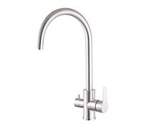 Wmmner Kitchen Faucet 3 Way Kitchen Faucet Brushed Stainless Steel 360° Swivel Dual Function Pull Down Sprayer Easy Installation Perfect For Home & Restaurant Use/a/a