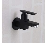 Wmmner Kitchen Sink Taps Faucets Thicken Electroplated Bathroom Mop Pool Faucet Into The Wall Single Cold Bathroom Tap Full Copper Quick Open Valve Core 4 Points Sprinkler Splash Water
