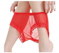 Wmmner Ladies Lingerie Sexy Sets Uk Women Full Bodystocking See Through Sheer Hooded Bodysuit Catsuit Christmas Sexy Lingerie Set Bodysuit Tops Lace Underwear/H-Red/Talla Xl Número