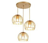 Wmmner Lámpara Colgante, Arañas Led Nordic Home Atmósfera de Lujo Hierro Forjado Araña de 3 Cabezas Cocina Moderna Simple Barra de Bar Comedor Dormitorio Estudio Lámpara de Hotel Luces Colgantes (Luz