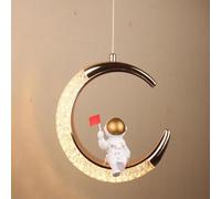 Wmmner Lámpara Colgante de Interior de Media Luna - Lámpara Colgante 10W Luz Interior Minimalista Led, Lámpara Colgante de Techo Led Ulz 000856 Lámpara de Araña Francesa Iluminación Interior de Lujo L