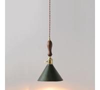 Wmmner Lámpara Colgante para el Hogar E27 Lámpara Colgante de Techo de Latón de 1 Luz V-Intage Restaurante Cafetería Decoración Luminaria Hogar Cocina Comedor Ajustable, Araña (Verde)/Verde