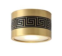 Wmmner Lámpara de Acento de Techo Montada en Superficie Led, Luces de Techo de Latón Vintage, Accesorios de Luz de Montaje en Techo de Tienda de Sala de Estar de Pasillo, Iluminación de Imagen de Gale