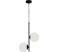 Wmmner Lámpara de Araña 2 Luces Globo Colgante Luz Blanca Glass Ball E14 Lámpara de Techo Colgante Led Dormitorio Cocina, Lámpara Colgante de Techo Led/un Color
