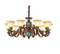 Wmmner Lámpara de Araña de Lujo Vintage Noble Lámpara Colgante Suspensión Clásica Luz Colgante Retro Hotel Sala de Estar Restaurante Lámpara Colgante Pasillo Lámpara Colgante Decoración Edison E27 Luz